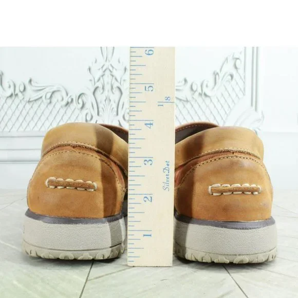 LL Bean All Week Brown Leather Slip On Moccasin Slipper Shoes Size 11 - Picture 6 of 9